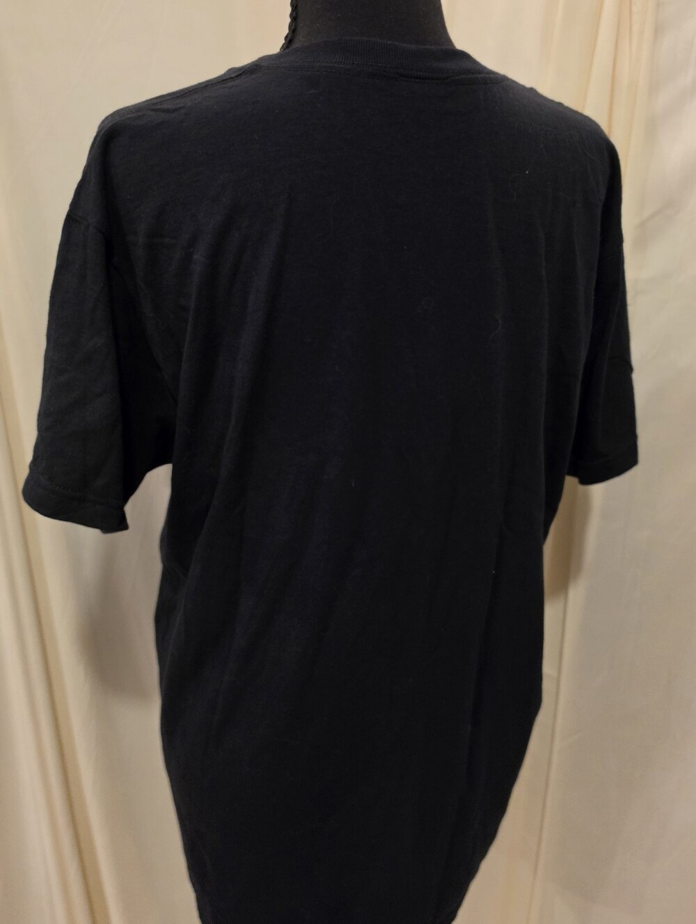 Vintage 90s Fruit of the Loom Black Halloween Ghost Graphic Tee Medium M Spooky - Picture 3 of 4